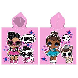 CARBOTEX Dětské pončo L.O.L. Surprise LOL Adored Girls, 55 x 110 cm