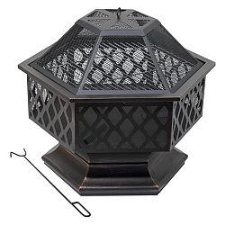 Cattara 13008 Ohniště s poklopem Hexagon, 60,5 x 70 x 62,5 cm