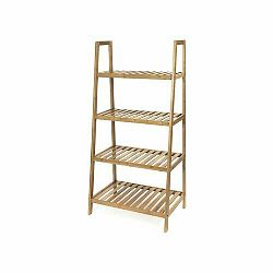 Compactor Bamboo Riga bambusová odkládací police - 4 patra, 60 × 35,5 × 120,5 cm
