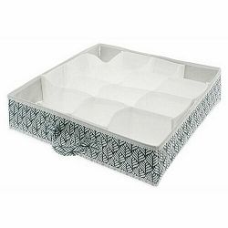 Compactor Organizér do zásuvky MISSY, 40 x 40 x 9 cm, 16 přihrádek, modro-bílá