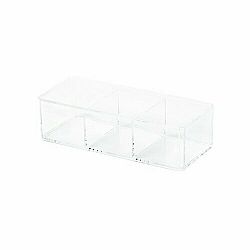 Compactor Organizér na šperky a kosmetiku čirá, 3 přihrádky