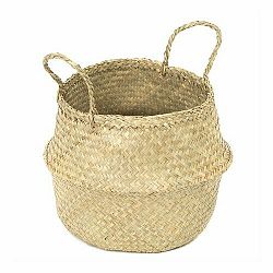 Compactor Pletený úložný košík z mořské trávy Belly, 35 x 32 cm, přírodní