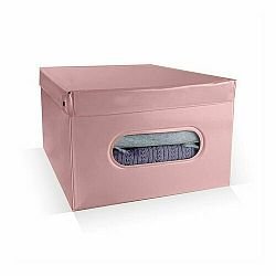 Compactor Skládací úložný box PVC se zipem Compactor Nordic 50 x 38.5 x 24 cm, růžový (Antique)