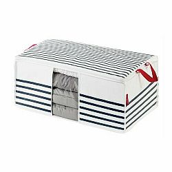 Compactor Textilní úložný box na přikrývku MARINE, 65 x 50 x 27 cm,  modro-bílá