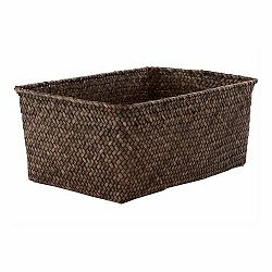 Compactor Úložný košík Compactor KITO - ručně pletený, 30 x 20 x 13 cm, kouřově hnědý