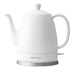 Concept RK0070 Rychlovarná konvice keramická 1,5 l, bílá