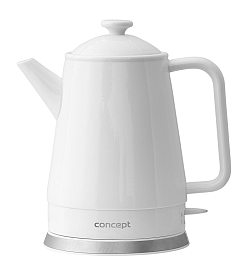 Concept RK0080 Rychlovarná konvice keramická 1,5 l, bílá