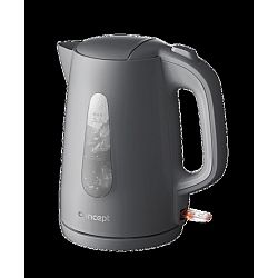Concept RK2382 Rychlovarná konvice plastová 1,7 l, šedá, šedá