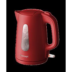 Concept RK2383 Rychlovarná konvice plastová 1,7 l, červená, červená