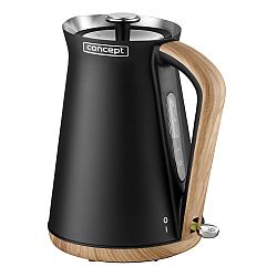 Concept RK3311 Rychlovarná konvice nerezová 1,7 l NORDIC černá