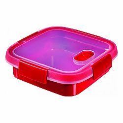 Curver Čtvercová dóza SMART MICROWAVE 0,6 l, červená