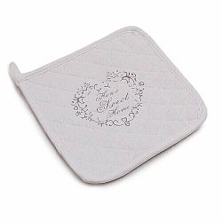 Dakls Kuchyňská podložka Sweet Home bílá, 19 x 19 cm