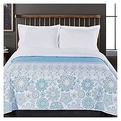 DecoKing Přehoz na postel Alhambra modrá, 220 x 240 cm