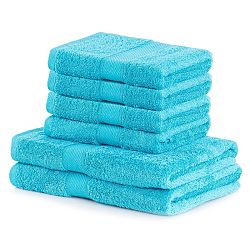 DecoKing Sada ručníků a osušek Bamby tyrkysová, 4 ks 50 x 100 cm, 2 ks 70 x 140 cm