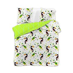 DecoKing Saténové povlečení Toucan, 160 x 200 cm, 2 ks 70 x 80 cm, 160 x 200 cm, 2 ks 70 x 80 cm