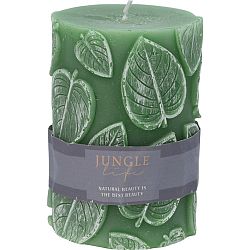 Dekorativní svíčka Jungle life tmavě zelená, 7 x 10 cm