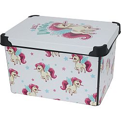 Dětský úložný box s víkem Unicorn, 41 x 30 x 24 cm, 22 l, plast