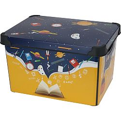 Dětský úložný box s víkem Universe, 41 x 30 x 24 cm, 22 l, plast