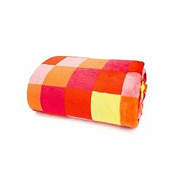 Domarex Deka XXL / Přehoz na postel Lorgia Kostka červená, 200 x 220 cm