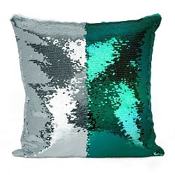 Domarex Polštářek s flitry Flippy zelená, 40 x 40 cm