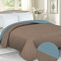 Domarex Přehoz na postel Laurine světle modrá/béžová, 220 x 240 cm