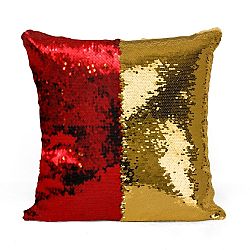 Domarex Vánoční polštářek s flitry Flippy červená, 40 x 40 cm