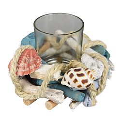 Dommio Ratanový svícen na čajovou svíčku Mare, 19 cm