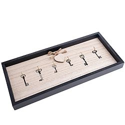 Dřevěný věšák na klíče Wooden heart, 36,5 x 16,5 x 2,5 cm