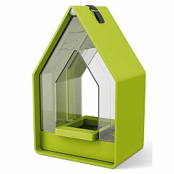 Emsa Krmítko pro ptáčky se zásobníkem Landhaus zelená, 15 x 24 cm