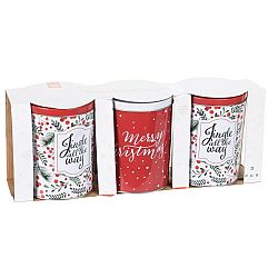 Excellent Houseware Plechové dózy Merry Christmas, 3 ks