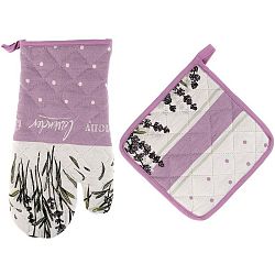 Florentyna Kuchyňská sada chňapka podložka LAVENDER, 18 x 33 cm, 20 x 20 cm