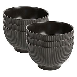 Florina Sada keramických misek Capri, 15 cm, 6 ks, černá