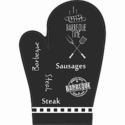 Forbyt Kuchyňská chňapka Barbecue Time černá, 18 x 28 cm