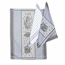 Forbyt Kuchyňská utěrka Cafe grey, 50 x 70 cm, sada 3 ks