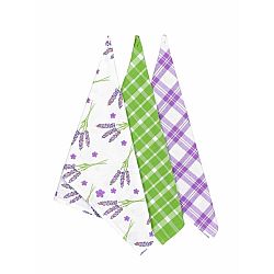 Forbyt Kuchyňská utěrka Levandule, 45 x 70 cm, sada 3 ks