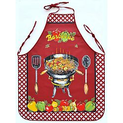 Forbyt Kuchyňská zástěra a chňapka Barbecue bordó, 75 x 80 cm, 28 x 18 cm