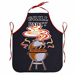 Forbyt Kuchyňská zástěra Grill party černá, 63 x 75 cm