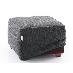 Forbyt Multielastický potah na taburet Martin tmavě šedá, 60 x 60 cm