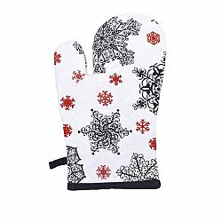 Forbyt Vánoční kuchyňská chňapka Vločky šedá, 18 x 28 cm