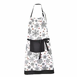 Forbyt Vánoční kuchyňská zástěra Vločky šedá, 70 x 90 cm