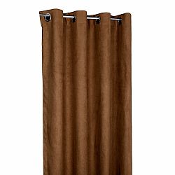 Forbyt Zatemňovací závěs Suedine světle hnědá, 140 x 240 cm, sada 2 ks