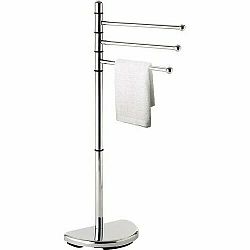GEDY HI31 Hibiscus stojan s držákem ručníků, stříbrná