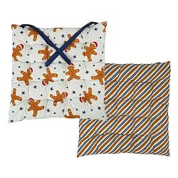 Home Elements Sedák prošívaný Perníčky bílá, 40 x 40 cm