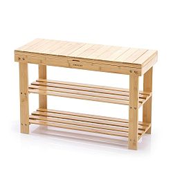 Homede Bambusový botník s úložným prostorem Melke, 70 x 28 x 45 cm