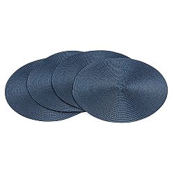 Jahu Prostírání Deco kulaté tmavě modrá, pr. 35 cm, sada 4 ks