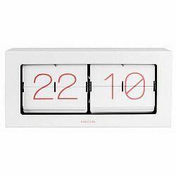 Karllson 5642WH designové nástěnné/stolnípřeklápěcí hodiny, 36 x 18 x 9 cm