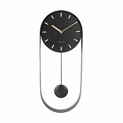 Karlsson 5822BK Designové kyvadlové nástěnné hodiny, 50 cm