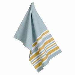 Kela Utěrka na nádobí Svea, modrá, modré a žluté pruhy, 70 x 50 cm