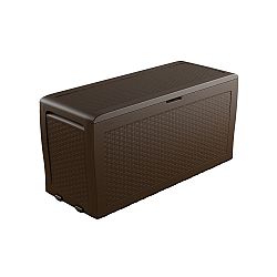Keter Zahradní úložný box Samoa Rattan hnědý 270 l, 117 x 57 x 45 cm