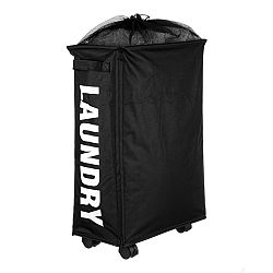 Koš na prádlo plátěný LAUNDRY 39 x 20 x 57 cm, černá